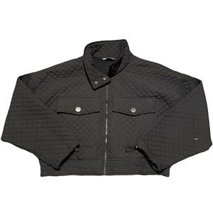 NWOT ZARA black cropped coat